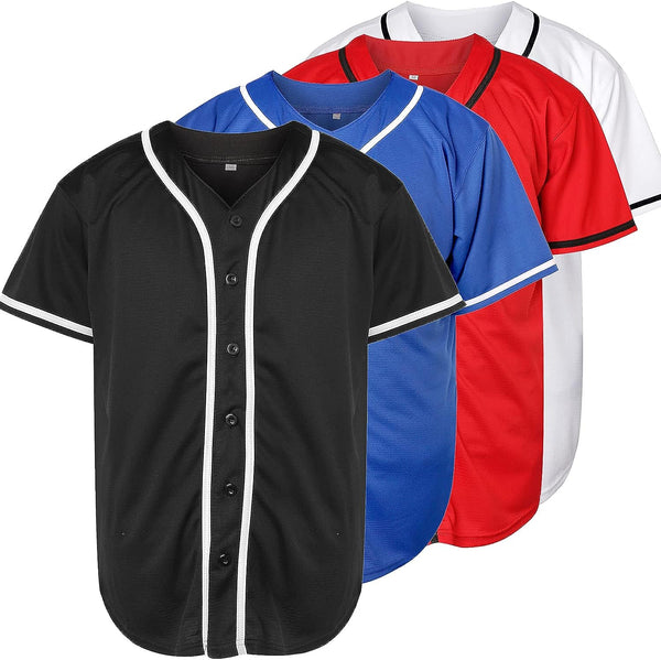 Phoneutrix Blank Plain Hip Hop Hipster Baseball Jersey Button Down Shirts Sports Uniforms Men Women Jersey