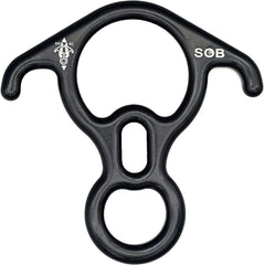 SOB 40KN Rescue Figure 8 Descender Belay Rappel Equipment Belay Rock Climbing Rigging Plate 7075 Aluminum Alloy for Climbing Belaying Rappelling Device
