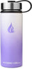 HYDRO CELL Stainless Steel Insulated Water Bottle with Straw - For Cold & Hot Drinks - Metal Vacuum Flask with Screw Cap and Modern Leakproof Sport Thermos for Kids & Adults (Lavender/White 18oz)